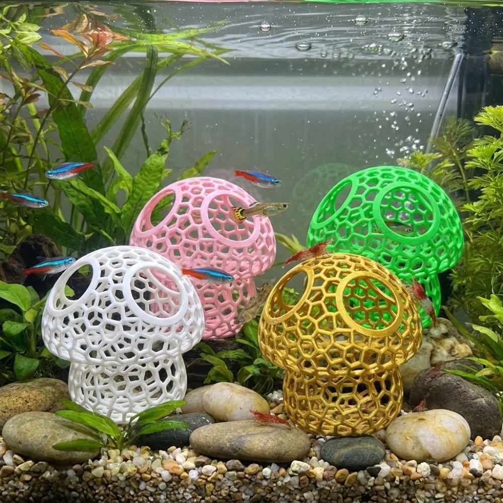 Hollow Out Fish Shrimp Hideout Shelter Simulation Mushroom Betta House  Landscape Decoration