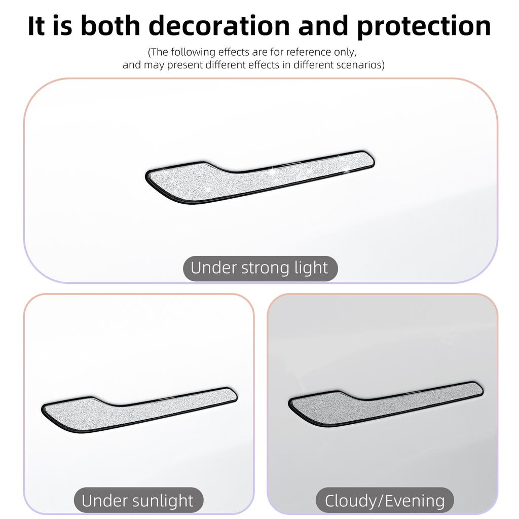 Door Handle Sticker For Tesla Model Y Juniper Car Door Handle Scratch Protector Sticker Auto Door Handle Scratch Cover
