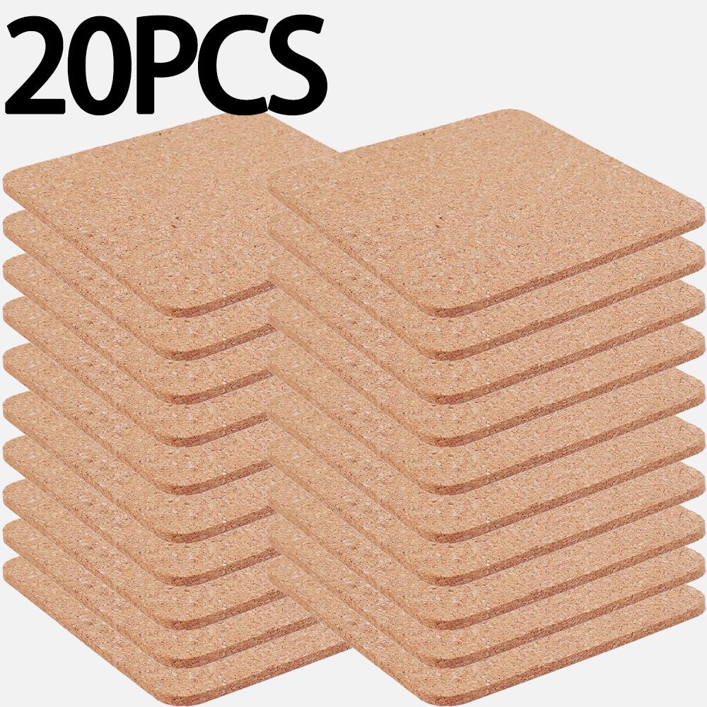 Square Cork Coaster for Families Tea Houses Restaurants Cafes Heat Resistant and Anti Slip Cup Mats Home Kitchen Tools Wholesale