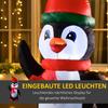 155cm Inflatable Christmas Penguin Christmas Decoration with 3 Built-in Lights, Inflatable Christmas Decoration for Indoor Outdoor Garden Party Court