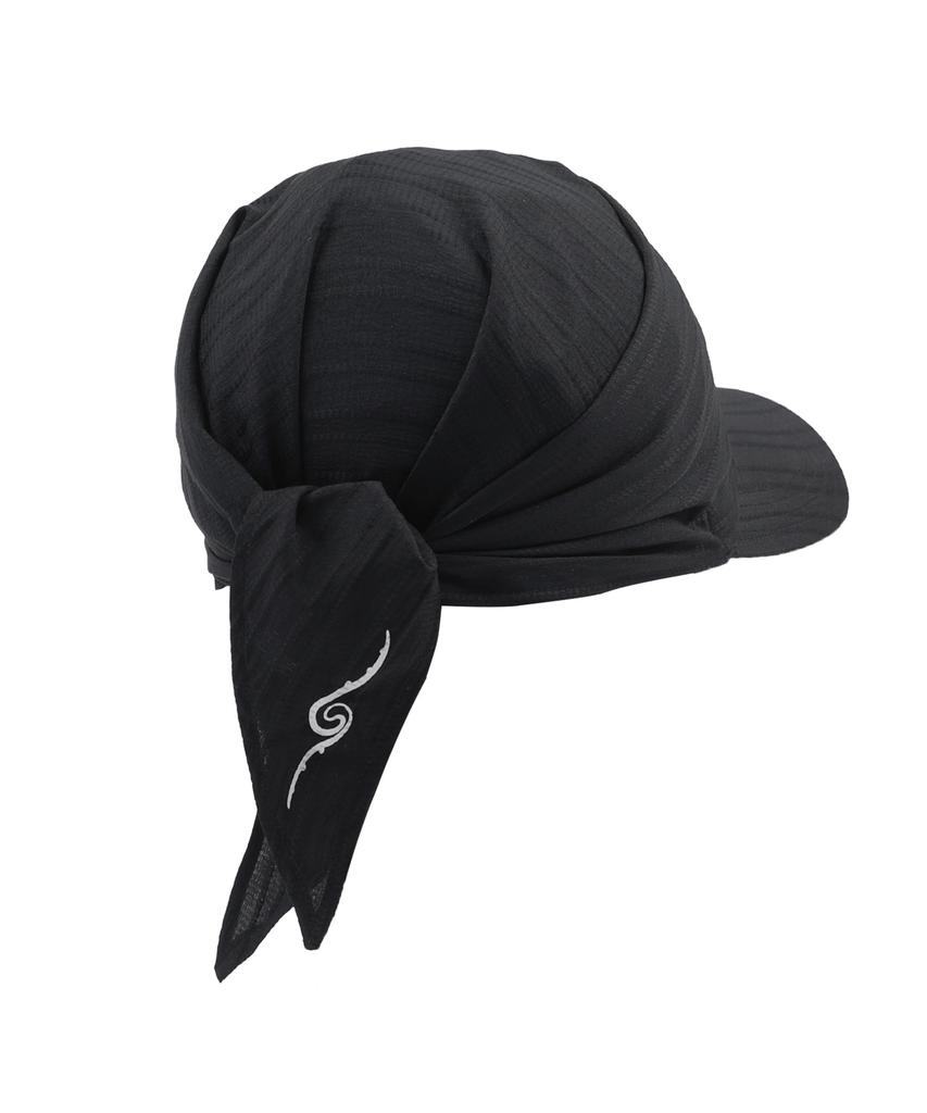 RuNaKi'Hu' Wxac025 Kakoi Scarf Ball Cap (Black)