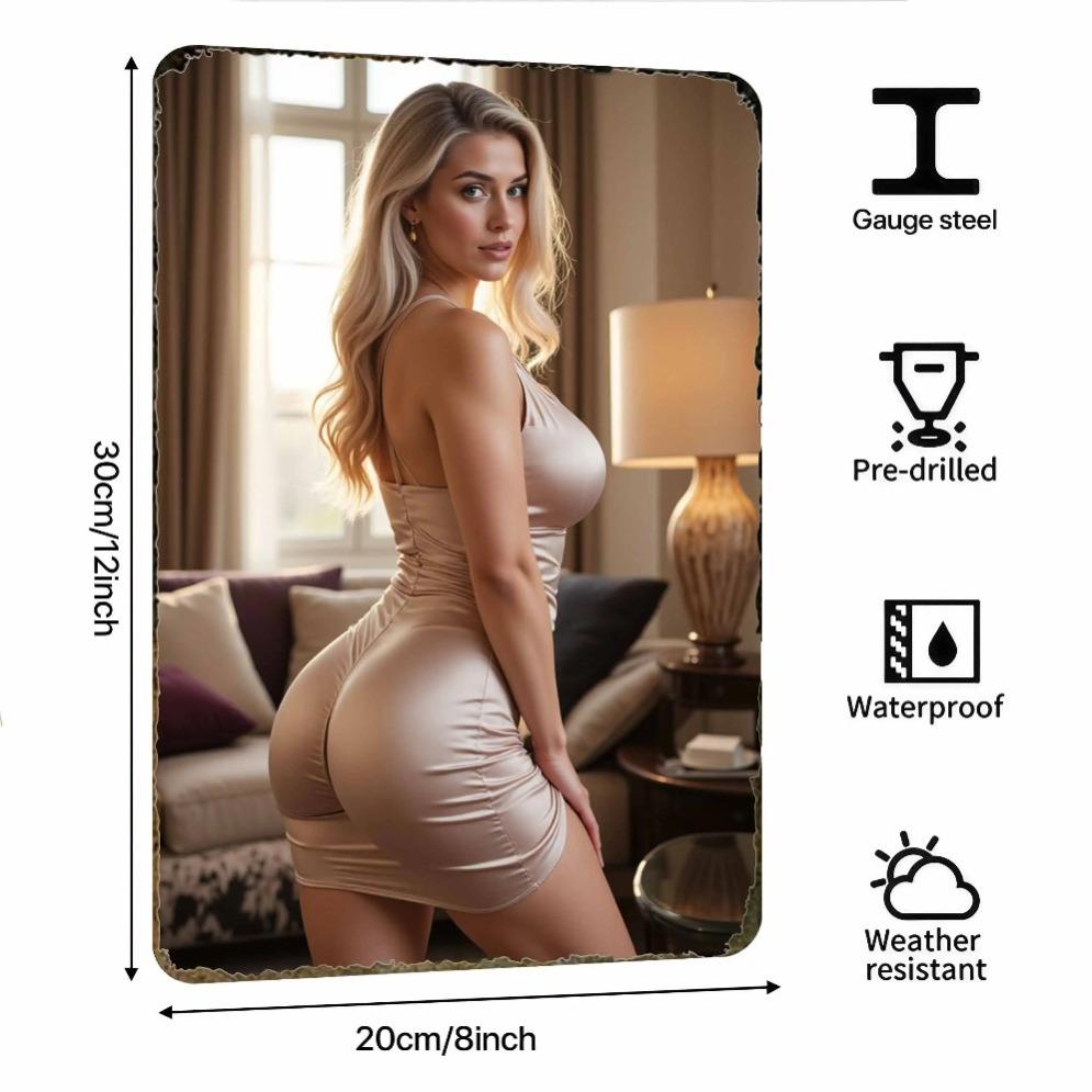 Vintage Metall-Wandkunst Dekoration - Langlebige Eisen-Wandskulptur mit vorgebohrten Löchern, Industrieller Stil Raumdekoration für Wohnzimmer