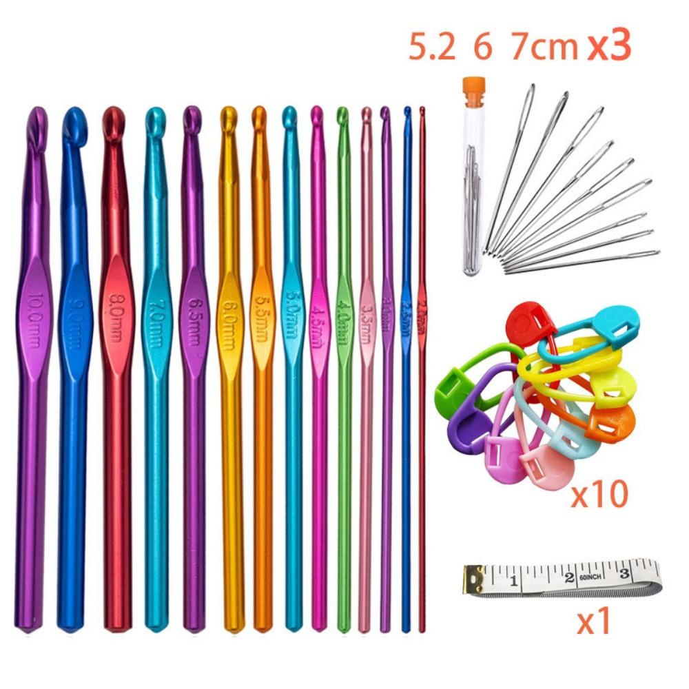 Portable Crochet Needles Set Comfortable Knitting Needle Handle Crochet  Woven Tools