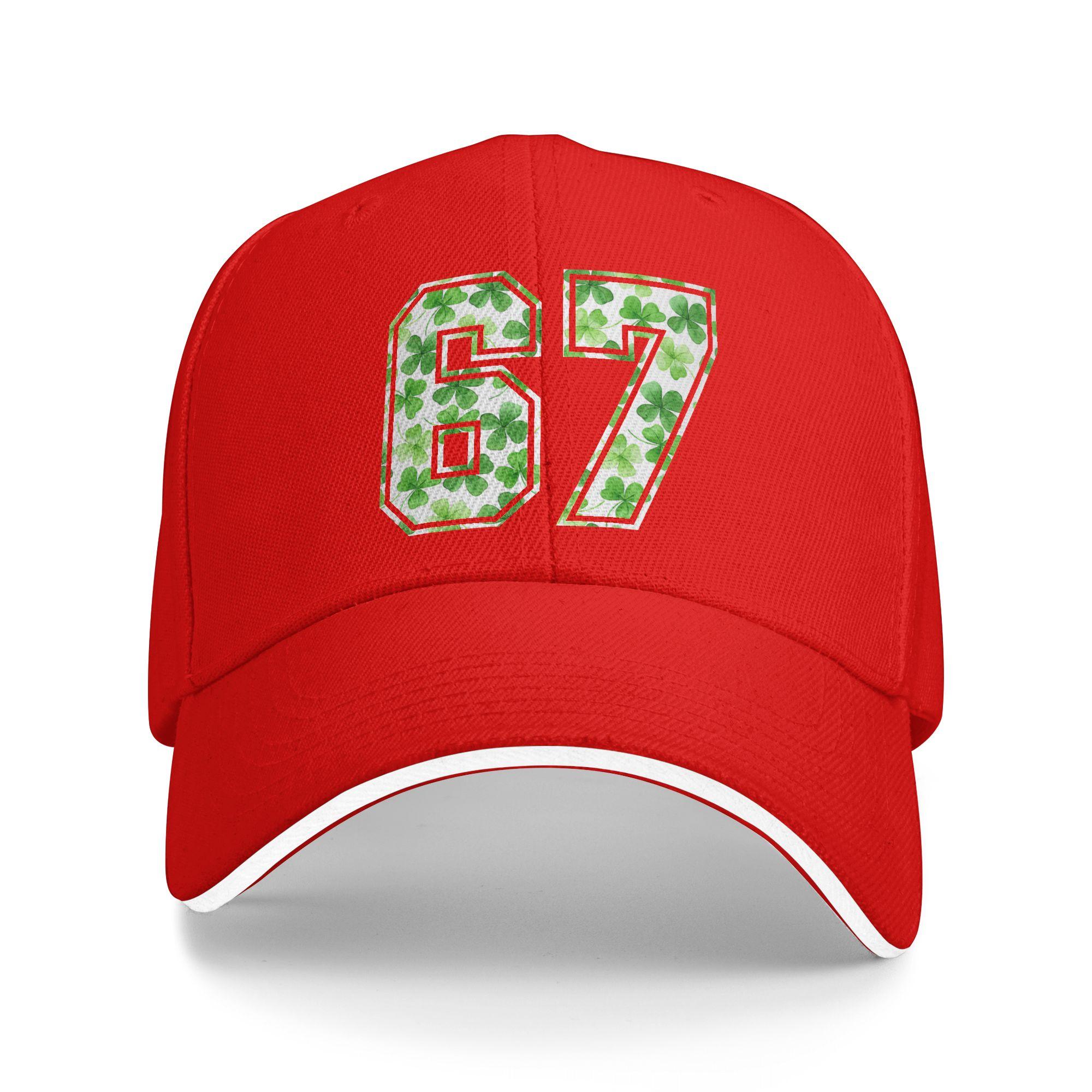 Six Seven Meme 67 St Patricks Day Shamrock 6 7 Meme Casual Baseball Cap Outdoor Sport Trucker Hat Summer Sun Men Snapback Cap One Size