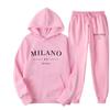 Sweat à capuche et pantalon de jogging en polaire décontracté deux pièces pour hommes et femmes, ensemble de commerce extérieur en gros