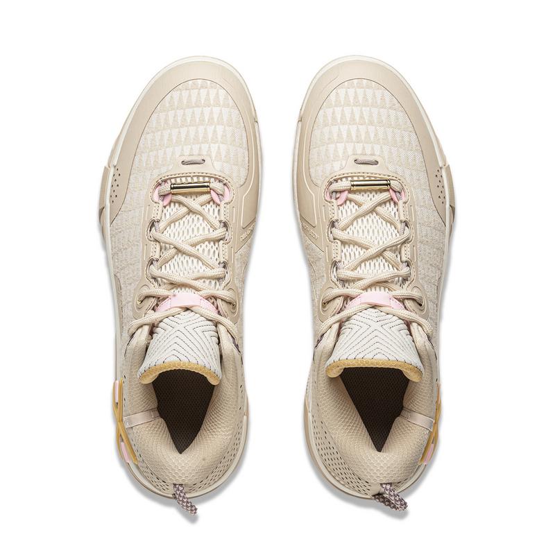 Li Ning Wade Shadow 6 Basketballschuhe Herren Niedrig geschnitten Staubiges Khaki/Ecru ABPU029-6