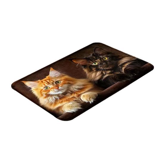Realistic Animal Floor Mat 3D Optical Illusion Rug Cute Cat Design Entrance Rug Non-slip Dog Doormat for Bathroom Kitchen Living Room Bedroom
