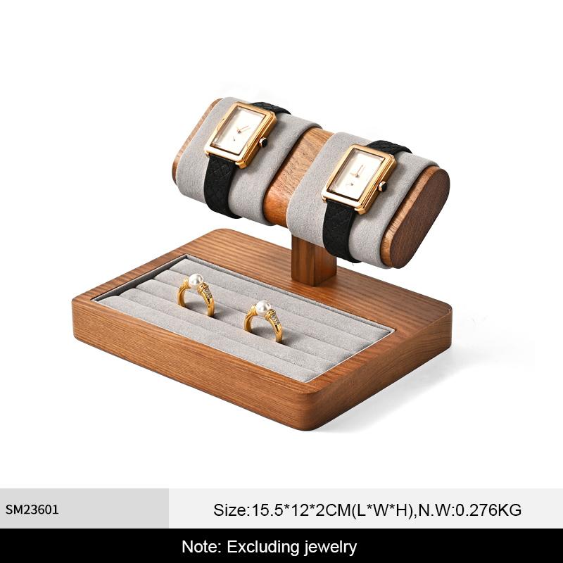 Solid Wood Watches Display Stands Base Watch Necklace Bracelet Organizer Rack Bangle Scrunchie Headband Showcase Stands