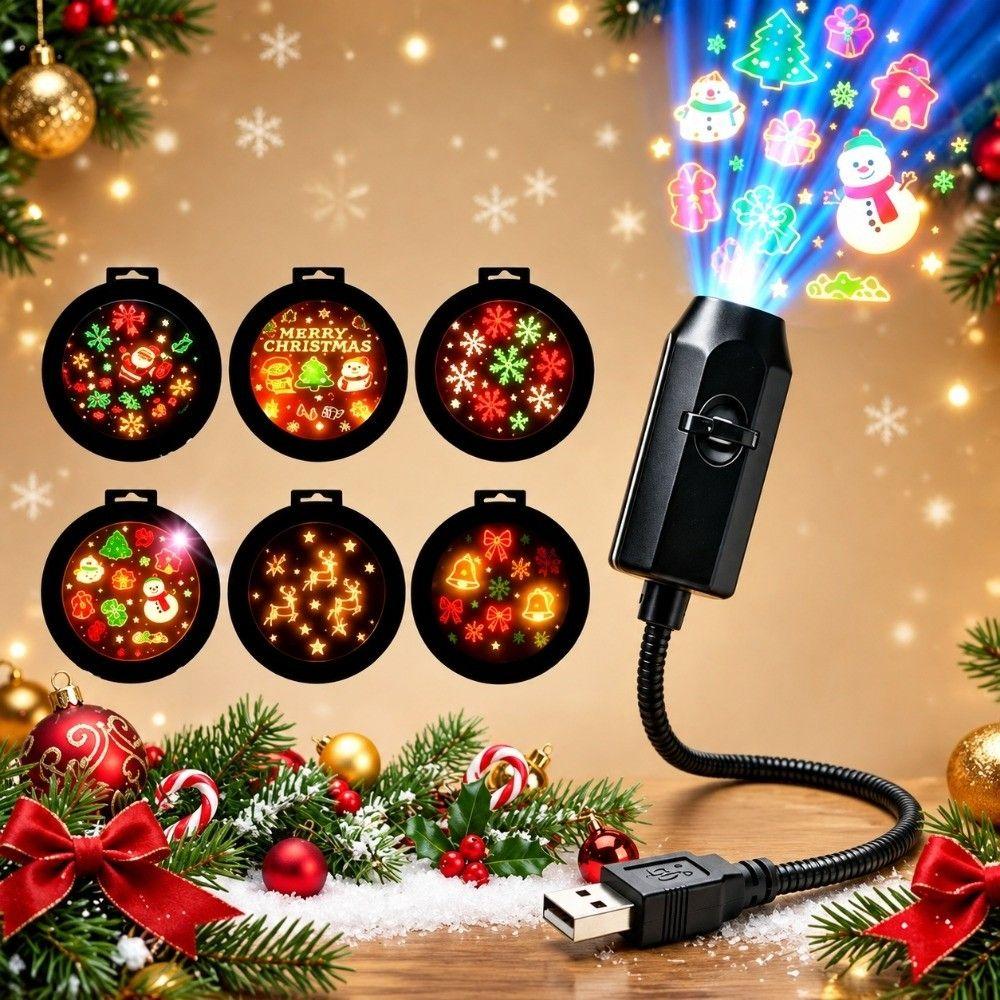 Creative LED Night Light LED Light Source Ambient Light Christmas Projector Lamp Indoor Decoration