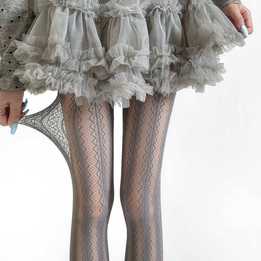 Women'S Tights Hollow Out Sexy Lace Mesh Fishnet Stockings Pantyhose Lingerie Slim Stockings Retro Black Tights Female Hosiery