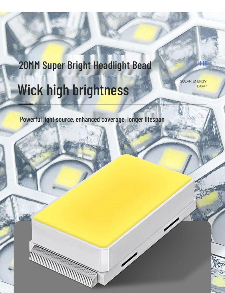 Rural Solar LED Street Light with High Power, Waterproof & Lightning Protection for Outdoor Courtyards and Home Use