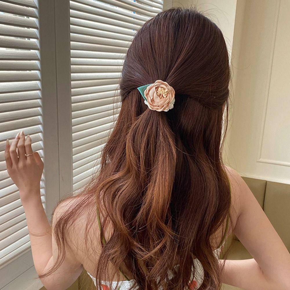 

Rings High Horsetail Headdress Sweet Hair Ties Flower Scrunchies Women Hair Ropes Hair Rubber Bands