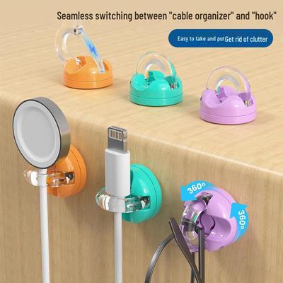 Magnetic Desktop Cable Holder & Organizer for Office and Home