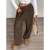 Μονόχρωμο Casual Φαρδύ Παντελόνι Για Γυναίκα Φθινόπωρο Χειμώνας Γυναικείο Φαρδύ Παντελόνι Ψηλόμεσο Παντελόνι Γυναικεία Ρούχα