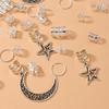 45Pcs/Set Metal Cutout Dreadlock Hair Rings Boho Hair Braid Accessories  For Girls Women