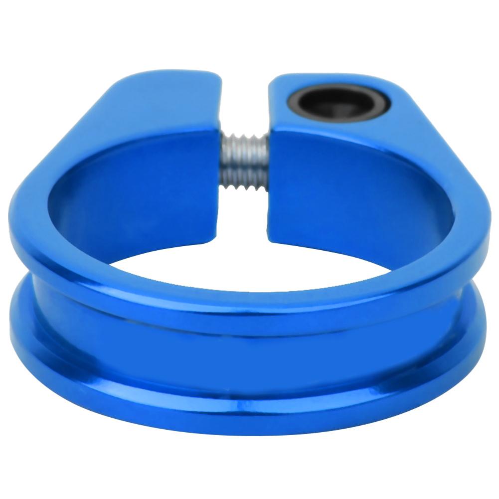 31.8 34.9mm Aluminum Alloy Ultralight Bike Seat Tube Lock Clip Bicycle Seatpost Clamp(Blue 31.8mm )