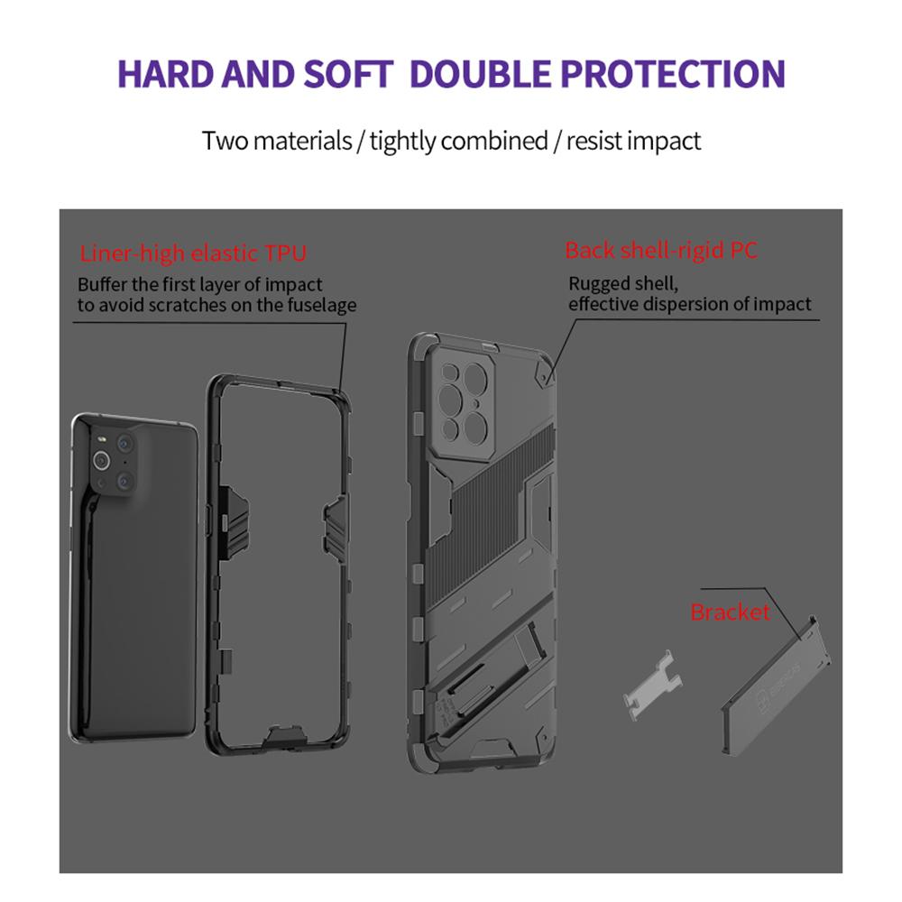 Armor Bracket Case For OPPO Find X3 Pro Realme 7 Narzo 20 C15 C12 V15 GT Reno 5 Pro Plus 4 Lite A93 5G A74 4G A53 A32 Back Cover