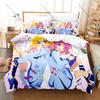 Aikatsu! Anime Bedding Set 3PCS Soft Microfiber Duvet Cover Pillowcases Cute Idol Printed Bed Set for Kids Girls Bedroom Decor