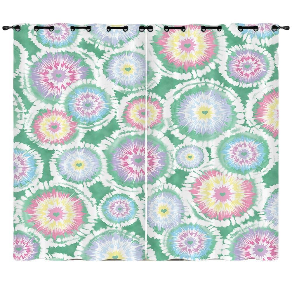 Curtain Flower Plant 3D Digital Printing Blackout Curtain Perforated Curtain