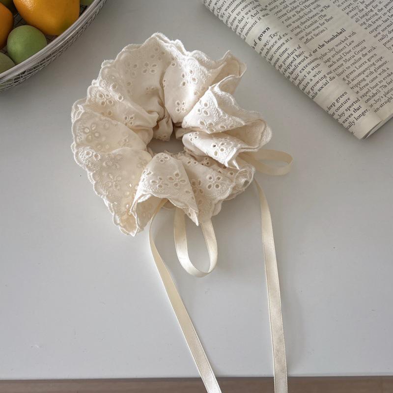 Premium Heavy-Duty Lace Scrunchie for Women – Elegant Hair Tie for Ponytails, Enchanting Hair Accessory