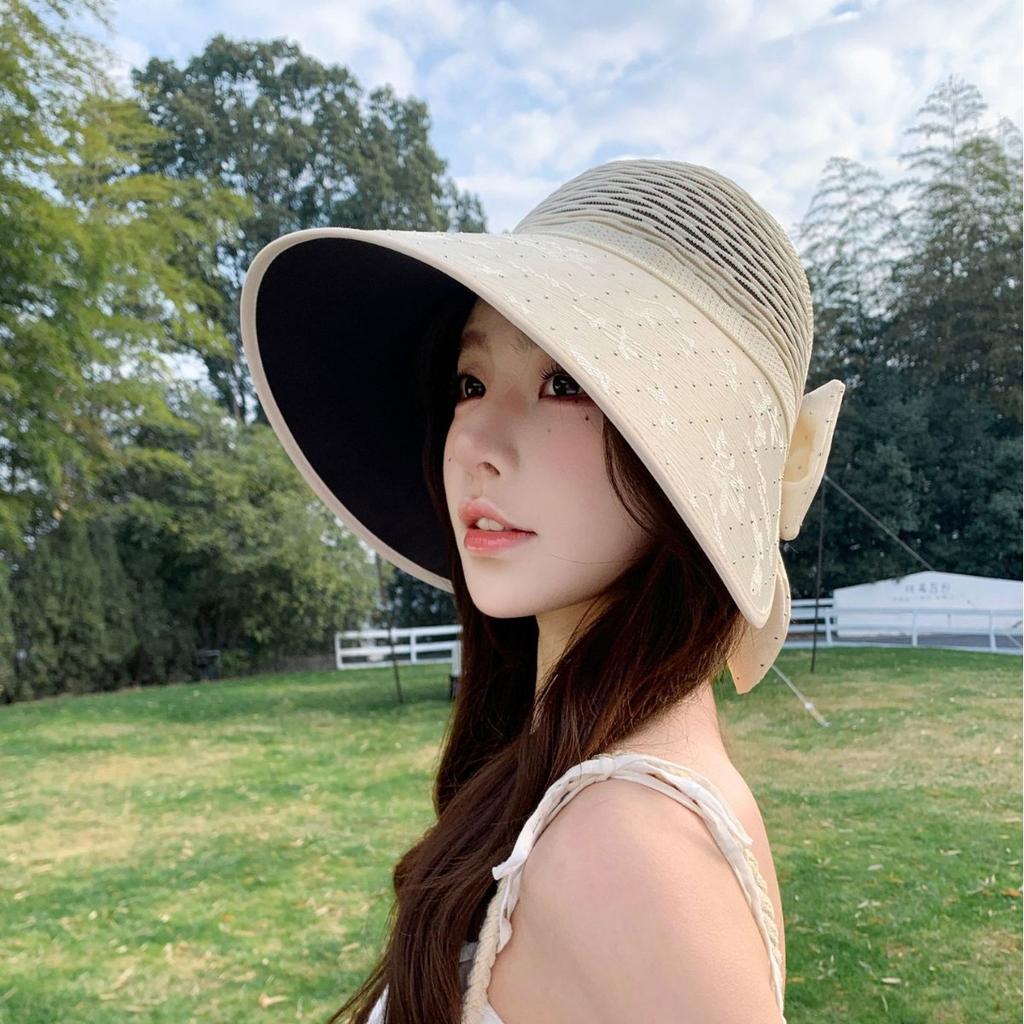 Empty Top Sun Protection Hat Women'S Summer Uv Protection Big Brim Sun Hat Child Face Small Outdoor Sun Hat
