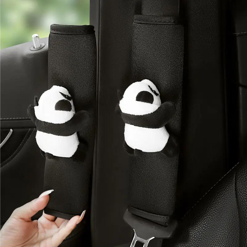 Panda Shoulder Protection for Car Seat Belts Anti Pinch Neck Protection for Children Soft Cartoon Cute Interior Decoration