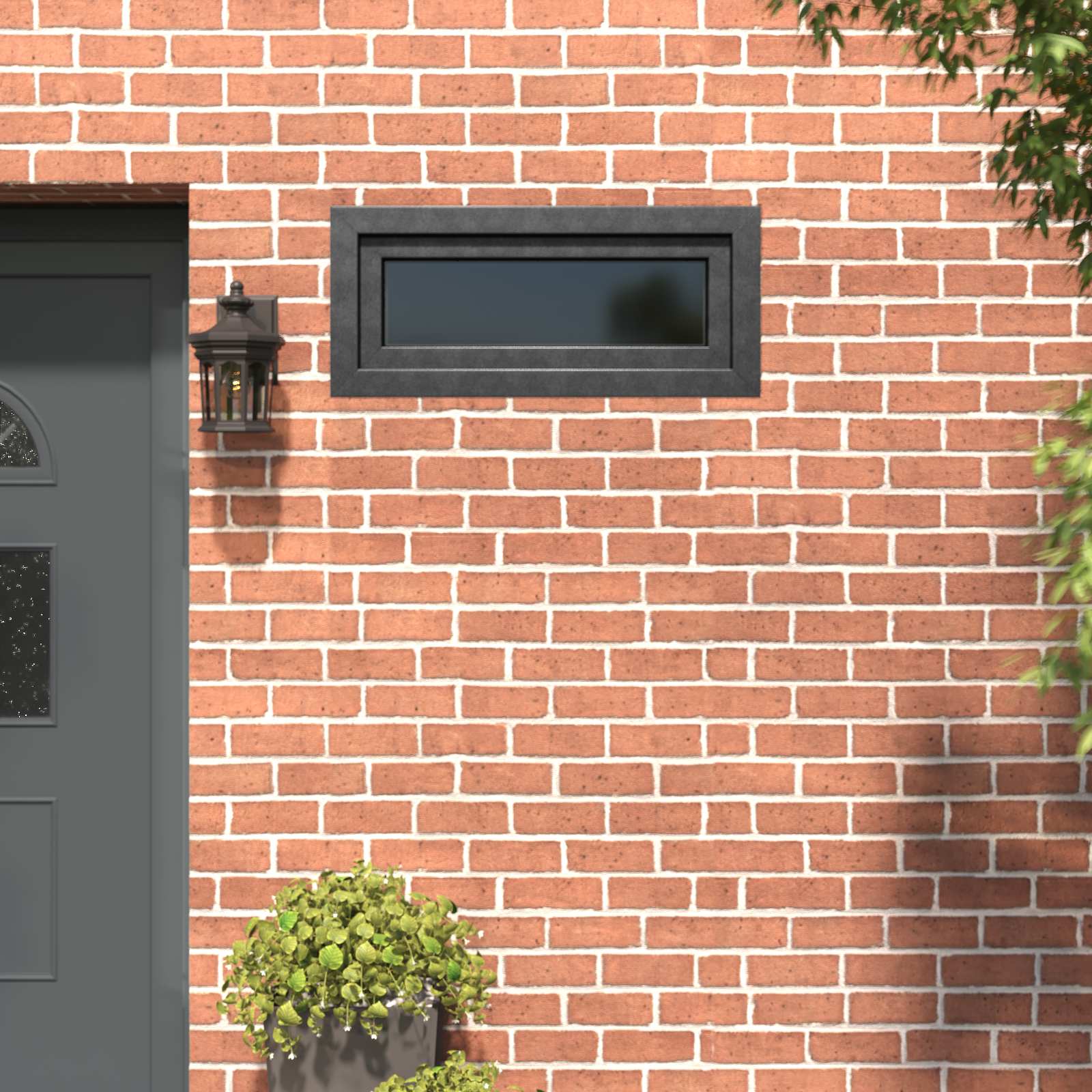Kellerfenster RISOR 90 x 40 cm PVC und Glas Anthrazit