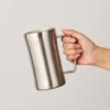 Doshisha Drinking Mug 600ml Dishwasher Safe Heat Retention Cold Retention Vacuum Insulated Beer Mug Silver