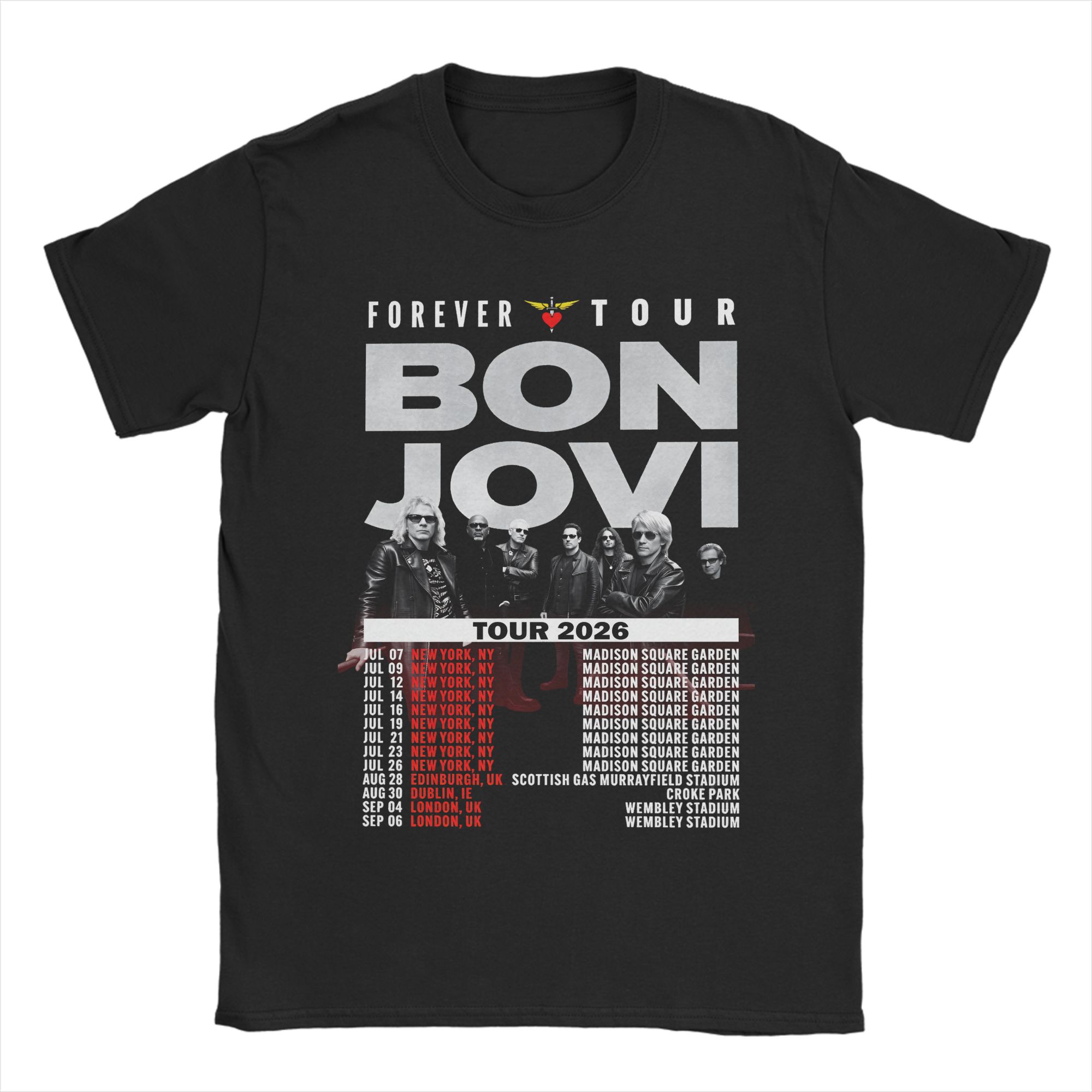 Bon Jovi Forever Tour 2026 T-shirt L