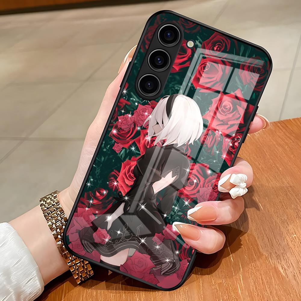 Nier Automata Game Phone Case For Samsung S26 S25 Edge Ultra S23 S22 S21 S20 Ultra Plus S24 Fe A54 A53 A25 Glass Cover