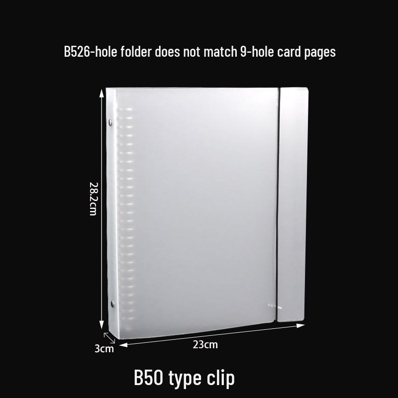 Frosted Transparent Binder Cover for A4/A6/A7/B5 Notebook with 6/9 Hole Loose-leaf Storage