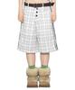 GLACK Gzp003 Trackline Check Bermuda Pants (Ivory)