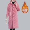 Women's Winter Warm Cotton Coat and Over-the-Knee Casual Robe