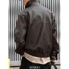 Cabinet 429! New Autumn and Winter Men's Loose-Fitting Faux Leather Pilot Zipper Pu Jacket Leather Coat 4027400 753