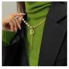 JMXD Letter D Sweater Necklace for Women Small Luxury Y2K Minimalist Trendy Statement Jewelry Gift for Her
