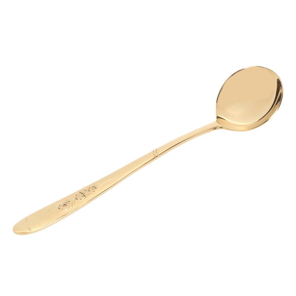 Mirror Polish Soup Spoon Brass Table Spoon Soup Spoons Dinner Spoon For Home