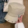 Women S Black Flat Top Beret Hat With Rivets Vintage Street Style Washable Casual