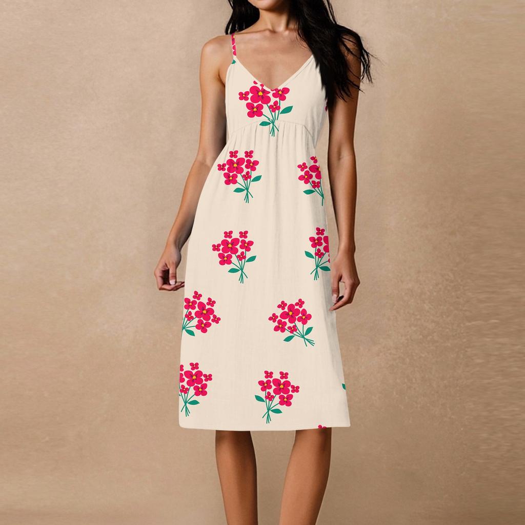 Dámské špagetové šaty bez zad s mašlí, volné, ležérní, plážové, prázdninové, letní šaty