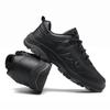 Mode Herren Sneaker zum Schnüren schwarz Outdoor Wanderschuhe Low-Top Trekkingschuhe Atmungsaktiv Rutschfest Abriebfest Modeschuhe für Herren