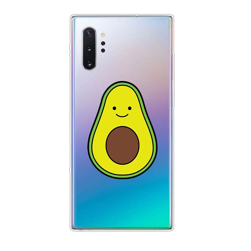 Cute Avocado Food For Samsung Galaxy Note 20 10 9 8 Plus Ultra Lite M31 M31S M10 M10S M20 M21 M30 Phone Case