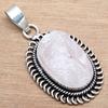 Pendant Pink Rosequartz Drusy Gemstone Mother's Day Gift Silver Jewelry 2"