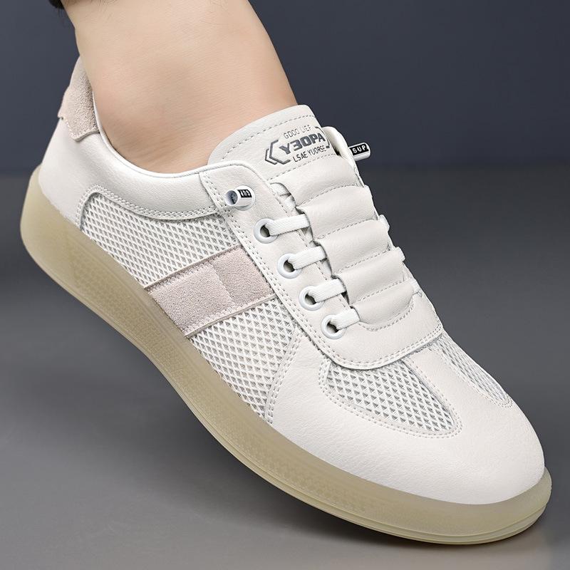 Men Leather Casual Shoes Breathable Loafers Men Sneakers  New Male Comfortable Leather Flat Footwear Sneakers Men Shoes