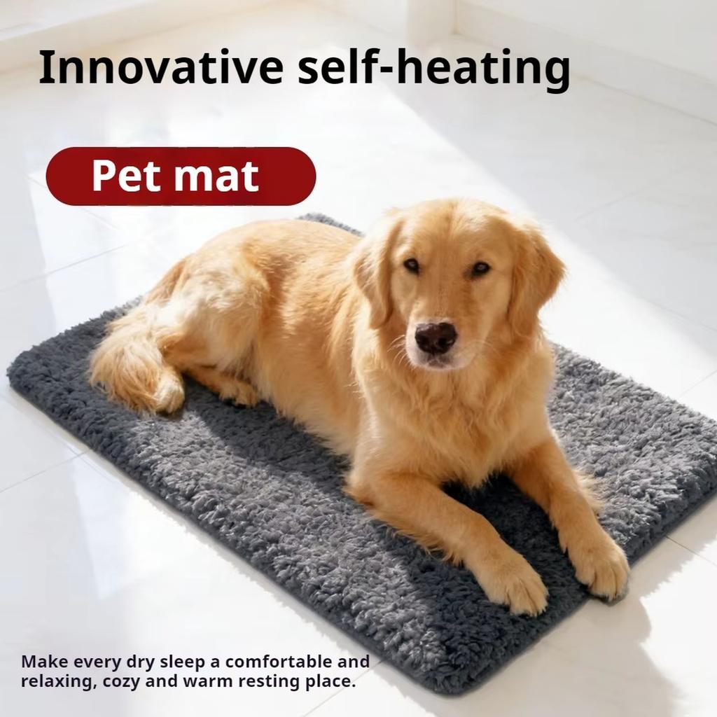 Self-Heating Pet Mat Dog Bed Warmer Pad Soft Thermal Insulated Cushion for Kennel Crate Use Size 40x50 Cm with OPP Packaging