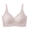 Naked Small Cloud Strip Jelly Soft Support Underwear Women's Upper Support Fixed Cup Light and Breathable Double Lift Latin America Back Bra