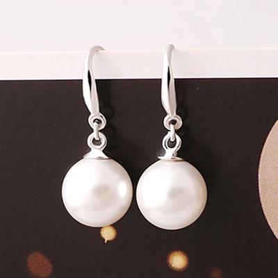 Dangle Earring Elegant Exquisite Ornament Simple Faux Pearl Eardrop for Daily Life
