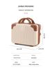 14" Red Bridal Cosmetic Suitcase - Portable Wedding Dowry Bag for Women