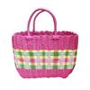 Woven Handheld Vegetable Basket High-End Bath Basket Fashion Plastic Woven Basket  Vegetable Market