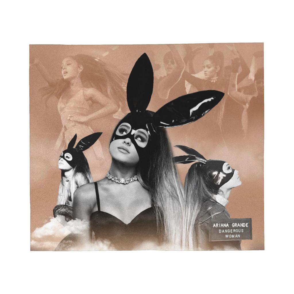 Singer Ariana Grandes Blanket Flannel Spring Autumn  Portable Super Soft Throw Blankets for Home Bedroom Quilt