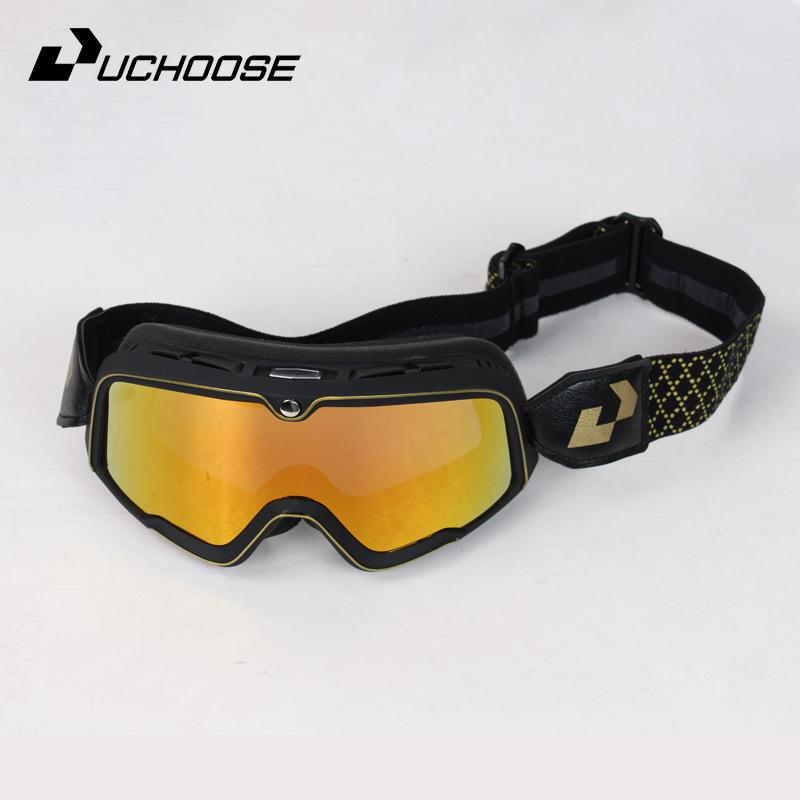 Occhiali da Moto Retrò Occhiali da Sci Occhiali da Sole Occhiali ATV Cinturino Antiscivolo AntiUV Cafe Racer Chopper Ciclismo Corsa Spedizione Gratuita