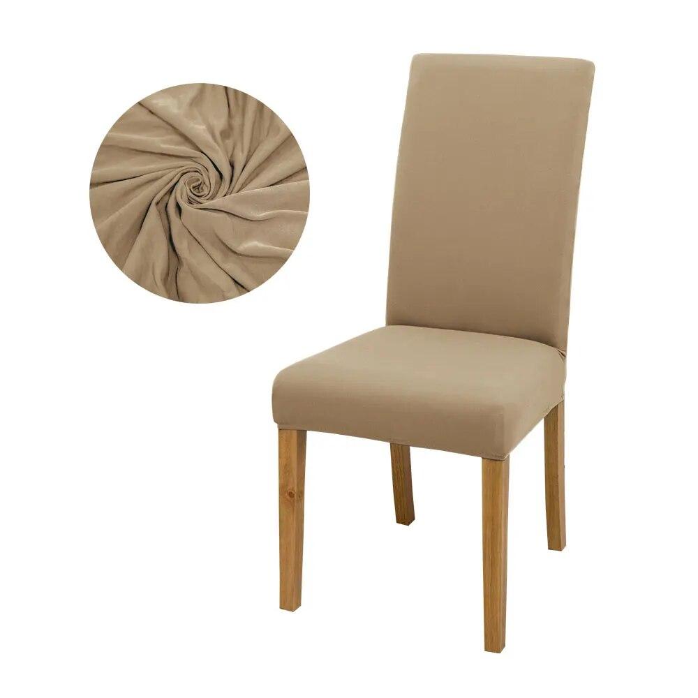 Solid Colors Chair Cover Dining Room Chair Seat Restaurant Weddings Banquet Hotel Elastic Flexible Stretch Spandex Chair Cover
